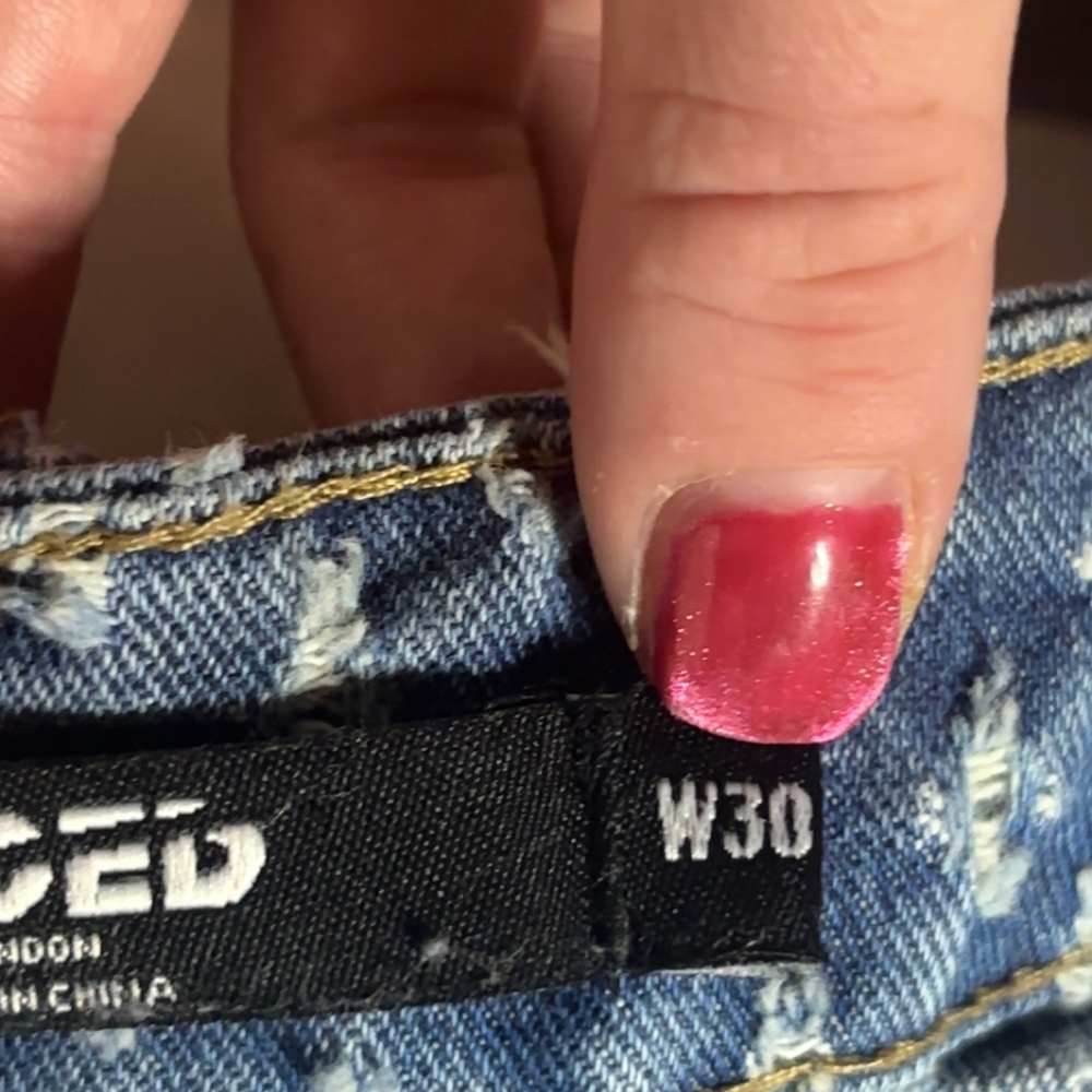 Distressed Blue Flare Jeans